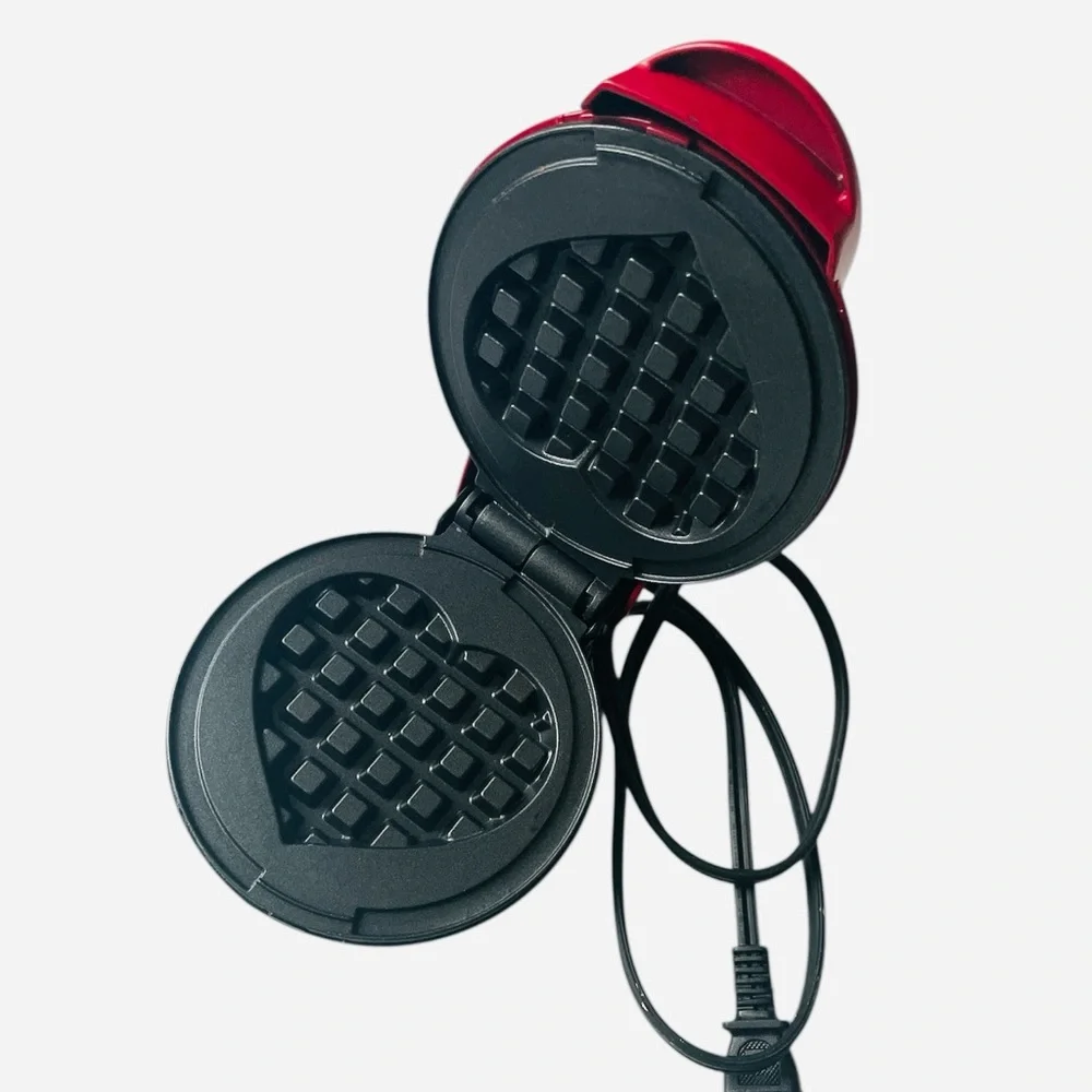 Dash Red Heart Mini Waffle Maker